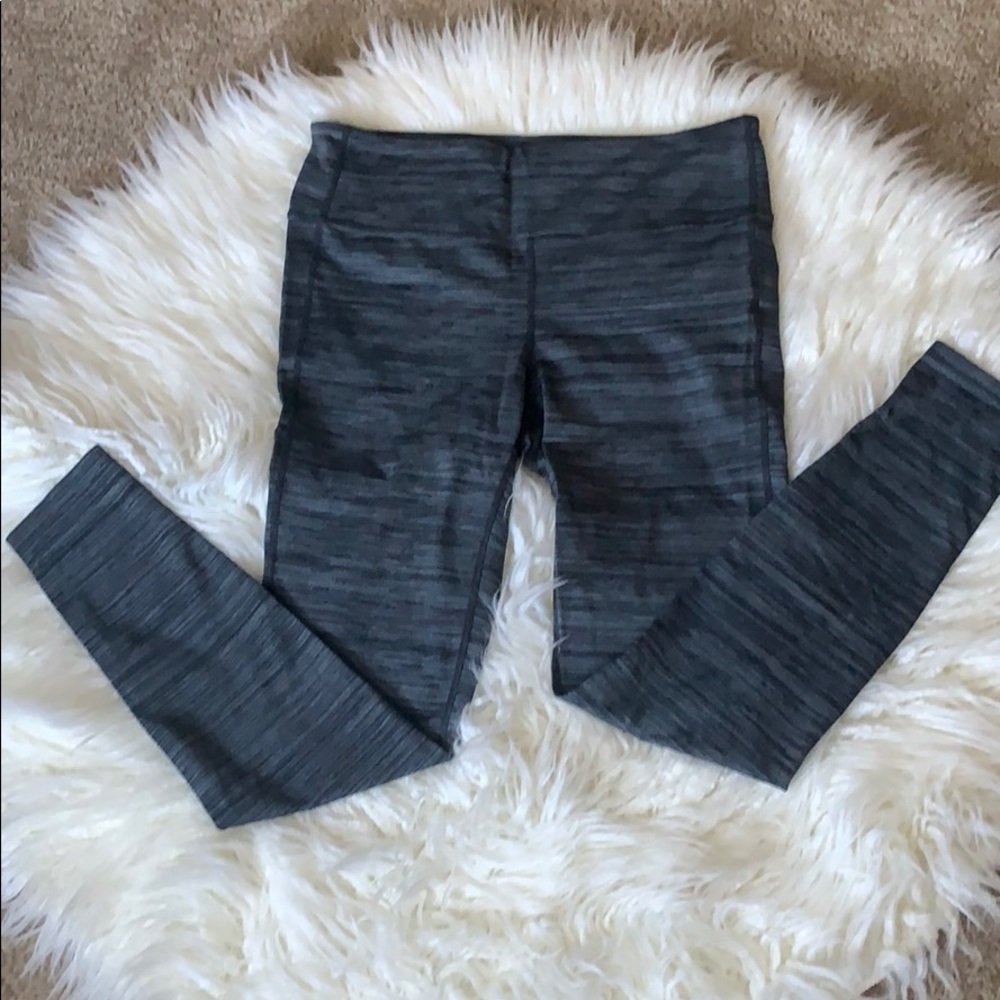 Athleta Gray/Black Marled Leggings